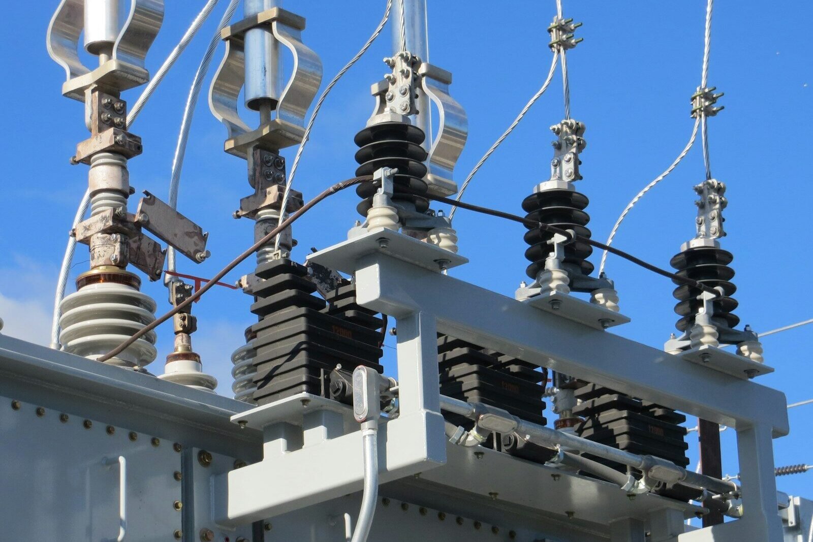 gray transmission tower